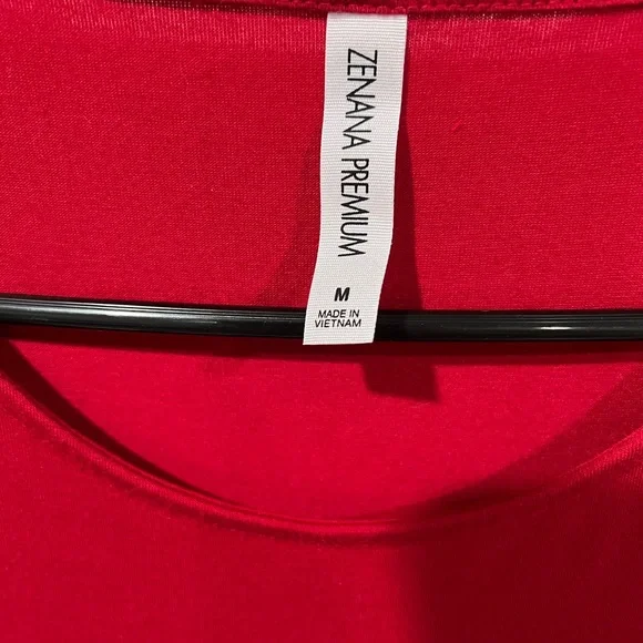 Zenana Red Pocket Tunic Shirt - Picture 3 of 3